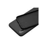 TahTicMer Samsung Galaxy J6 J600 Uyumlu Kılıf Lansman Silikon Mat Yüzey Içi Kadife Kapak Tpu, Siyah