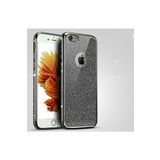 TahTicMer Samsung Galaxy J7 Duo J720 Kılıf Simli Taşlı Luxury Silikon Tpu Siyah
