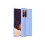 TahTicMer Samsung Galaxy Note 20 Ultra N985 Kılıf Silikon Standlı Elden Geçme Mıknatıslı Hand Strap, Lila