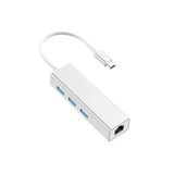 TahTicMer Type-c Rj45 Ethernet Adaptöru Ve Usb 3.0 Hub 1000mbps Alüminyum Çoklayıcı Adaptör 3 Port