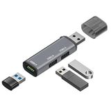 TahTicMer Usb To 2x Usb Girişi 3.0 Flash Otg Veri Aktarım Tak Çalıştır Kart Çevirici Hub Adaptör Bilgisayar Notebook
