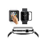 TahTicMer Watch Seri 7 41 Mm Uyumlu Kırılmaz Ekran Koruyucu Komple Kapatan Cam Fullbody Siyah