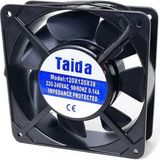 Taida Fan 120X38mm Plastik Kanat 220V Ac 12X12 cm 220V Ac Kare Metal Kasa Soğutucu Fan, 120X120X38 mm Kuluçka Makinesi Fan - 120x120x39