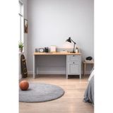 Taiga Çekmeceli Çalışma Masası 120x87x65 Cm Buz Gri - Retro Tasarım Antrasit
