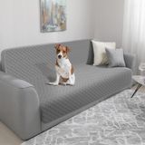 TAIKURA Su geçirmez köpek örtüsü, kaymaz köpek örtüsü, sağlam kedi örtüsü, tekrar kullanılabilir, kanepe, yatak, araba koltuğu, çamaşır makinesinde yıkanabilir (137 x 208 cm, koyu gri)