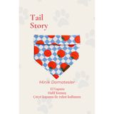 Tail Story Kedi-Köpek Fuları, Pamuklu Kumaş, El Yapımı, Tüm Irklar İçin İdeal, Sevimli Domatesler Kedi/Köpek Fuları