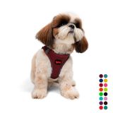 Tailpetz Air-Mesh Küçük ve Orta Irk Kedi Köpek Göğüs Tasması - Yumuşak, Nefes Alabilir, Dayanıklı (Bordo, S)