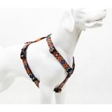 Tailpetz Ethnic H-tipi Göğüs Tasması Ayarlanabilir, Konforlu Ve Dayanıklı Desenli Köpek Tasması - XS