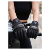 TAIPAN SPORTS Breeze-Black Profesyonel Yazlık Kadın Motorsiklet Eldiveni Deri Fileli Korumalı EN 13594