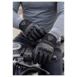 TAIPAN SPORTS Taipan Air G-Black 3 Mevsim Motosiklet Eldiveni Deri Fileli Avuç İçi Eklem Korumalı EN 13594