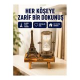 Tak Gitsin Dekoratif Kum Saati – Ahşap Malzeme, Hediyelik Masa Aksesuarı