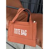 Tak Moda Kanvas Kumaş Totebag Taba Kadın Omuz Çantası
