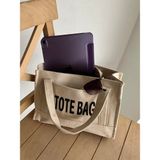 Tak Moda Kanvas Kumaş Totebag Vizon Kadın Omuz Çantası