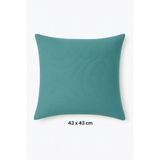 Taka Fabrics 2 Adet Dış Mekan 5 Yıl Renk Solmaz Kırlent KILIFI 43x43 cm Turkuaz