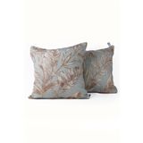 Taka Fabrics 2 Adet Paketli Viskon Pamuk Keten SADECE KIRLENT KILIFI 43x43 cm ölçüsünde Dekoratif, Sandalye, Koltuk, Yatak, Oturma Odası Kırlent Kılıfları (43x43 cm, TK10-014)