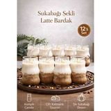 Taka Home 12 Adet Soguk Kahve Latte Bardagı 12 Adet Pipet Hedıyelı - 001 - Beyaz
