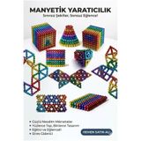 TakÇalıştır 216 Parça 5mm Manyetik Top Seti | Sihirli Mıknatıslı Küp Yapı Oyuncak | Stres ve Rahatlama İçin Eğle
