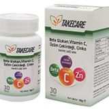 Take Care Beta Glukan Vitamin C Çinko Üzüm Çekirdeği içeren 30 adet takviye edici tablet