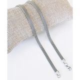 Takı Accessory Çelik Yassı Zincir Kolye 65 cm - Gümüş