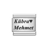Takı Dükkanı 1 Adet Kişiye Özel İsim Yazılı İtalyan Ek Uzatma Çelik Bileklik Charmı scb30