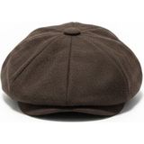 Takı Dükkanı Erkek Kasket Baretta Kışlık Şapka Beckham Model Peaky Blinders Şapka CP231 - Kahverengi - Standart
