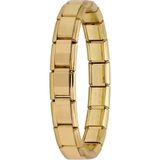 Takı Dükkanı Italyan Charm Çelik Bileklik 18-21CM Beden Seçenekli Sarı Renkli Taşsız Model SCB38 - 21 cm