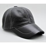 Takı Dükkanı Siyah Deri Beyzbol Cap Erkek Şapka Unisex Model Cp228 siyah