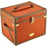 Takı Kutusu Trunk 190. Yıl Sınırlı Seri Deri Detaylı Vintage 28X22X22 cm - Turuncu