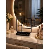 Takı Standı - Küpe Standı - Kolye Askısı - Modern Takı ve Küpe Standı - 5 Bölmeli Küpe Standı 17X19 cm