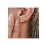 TakıConcept 3 Adet Set Mini Boy Çelik Gold Halka Küpe