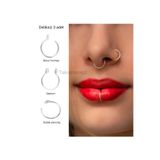 TakıConcept 3 Model Çelik Deliksiz Piercing Hızma Dudak Burun Kulak