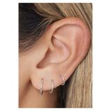 TakıConcept 3'lü Halka Paslanmaz Çelik Küpe Kıkırdak Küpe Halka Piercing 3 Boy