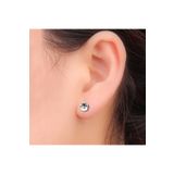 TakıConcept 4mm Mıknatıslı Küpe Ince Beyaz Zirkon Taşlı 1 Çift Burun Kulak Dudak Hızma Manyetik Çelik