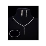 TakıConcept Abiye Taşlı Su Yolu Kolye Küpe Bileklik Set