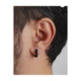 TakıConcept Çelik Kare Model Erkek Küpe Tekli Çelik Erkek Küpe