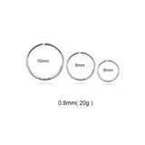TakıConcept Cerrahi Çelik 3 Boy Seçeneği Halka Hızma Piercing Delikli Deliksiz Kullanılabilir