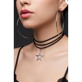 TakıConcept Choker Kolye Yıldızlı Tasma Kolye