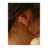 TakıConcept Davut Yıldızı Sallantılı Deliksiz Ear Cuff Küpe, Kıkırdak Fake Küpe