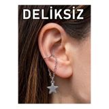 TakıConcept Deliksiz Cerrahi Çelik Yıldız Sallantılı Kulak Conch Piercingi