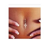 TakıConcept Deliksiz Kuzey Yıldızı Sallantılı Çelik Göbek Piercing