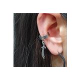 TakıConcept Deliksiz Sıkıştırma Zülfikar Sallantılı Ear Cuff Çelik Küpe