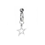 TakıConcept Deliksiz Yıldız Sallantılı Çelik Göbek Piercing