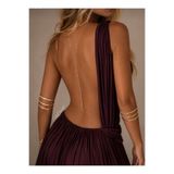 TakıConcept Gold Sırt Kolyesi Vücut Aksesuarı Kolye Body Chain İki Taraflı Kullanılabilir
