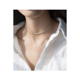 TakıConcept Gümüş Renkli Su Yolu Taşlı Choker Kadın Kolye