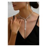 TakıConcept Kristal Taşlı Kolye Küpe Set Abiye Set Gelinlik Seti