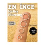 TakıConcept Paslanmaz Çelik Halka Piercing Kulak Dudak Burun Hızması Septum Rook Helix 4 Boy Seçeneği