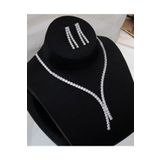 TakıConcept Su Yolu Kolye Ve Küpe Set Özel Günler Düğün Nişan Nikâh Abiye Set