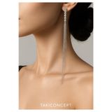 TakıConcept Taşlı Uzun Püsküllü Küpe, Tekli Uzun Küpe