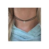 TakıConcept Yaprak Detaylı İki Sıra İp Choker, Kadın Kolye