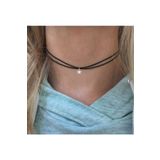 TakıConcept Yıldızlı İki Sıra İp Choker, Kadın Kolye